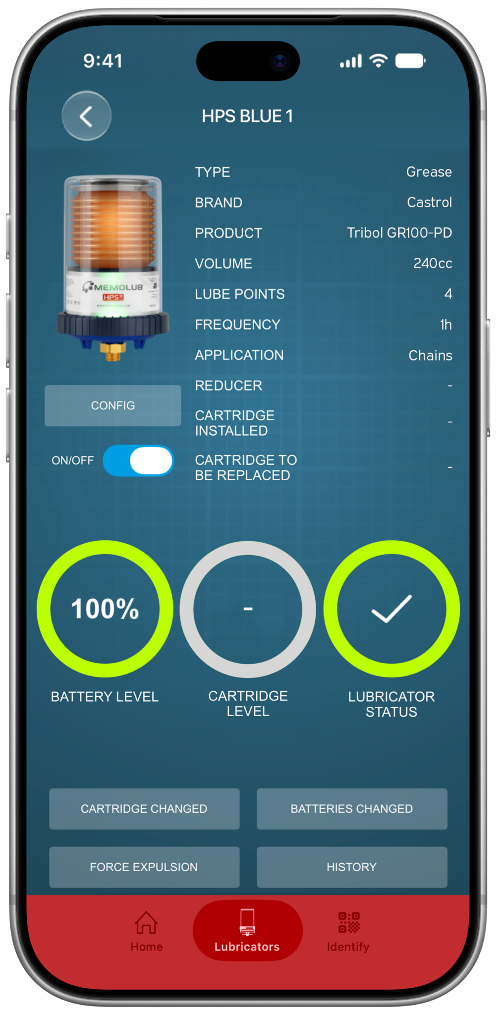 Memolub App Battery100 set