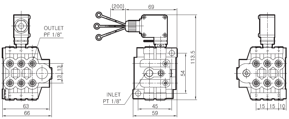 294 X DD dimensions DB10 to 12 with sensor